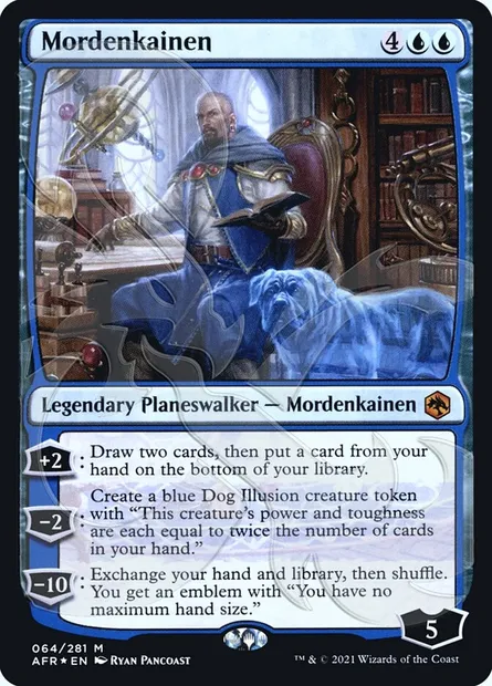 Mordenkainen, carte Magic PAFR 64a — extension Adventures in the Forgotten Realms Promos