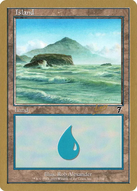 Island, Magic card WC02 rl333 — World Championship Decks 2002 set