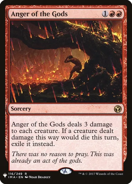 Fureur des dieux, carte Magic PLST IMA-116 — extension The List