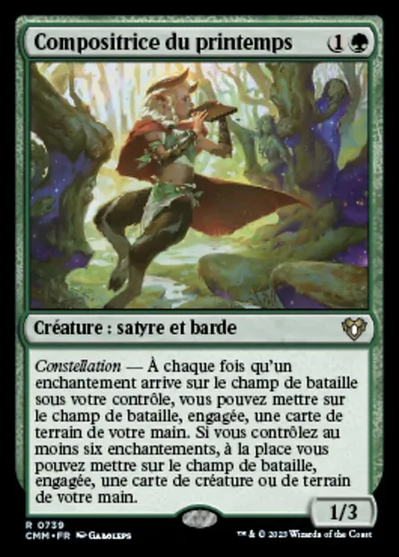 Compositrice du printemps, carte Magic CMM 739 — extension Commander Masters