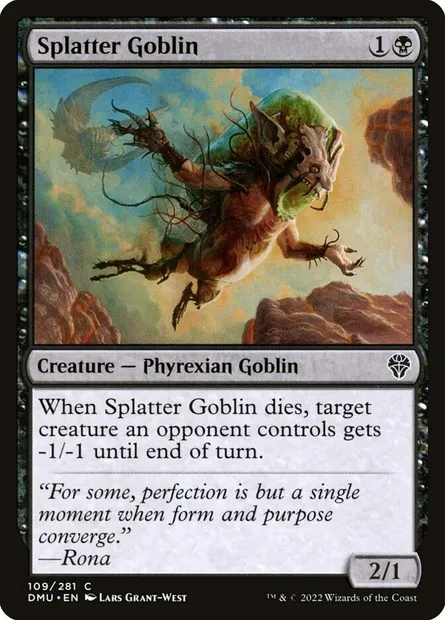 Splatter Goblin, Magic card DMU 109 — Dominaria United set