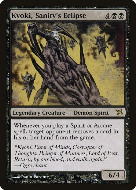 Kyoki, éclipse de la raison, carte Magic BOK 72 — extension Traîtres de Kamigawa