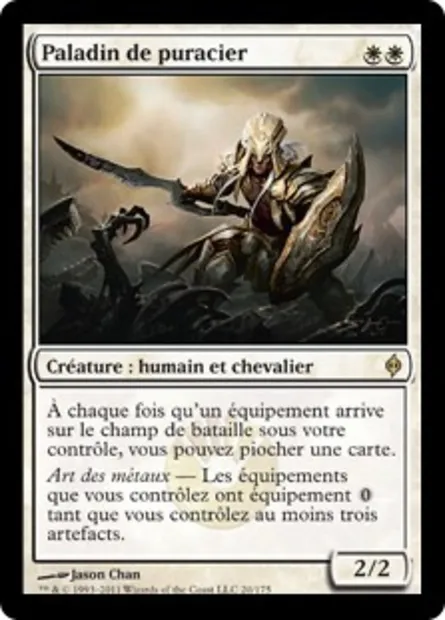 Paladin de puracier, carte Magic NPH 20 — extension La Nouvelle Phyrexia