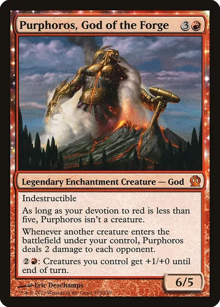 Purphoros, God of the Forge, Magic card THS 135 — Theros set