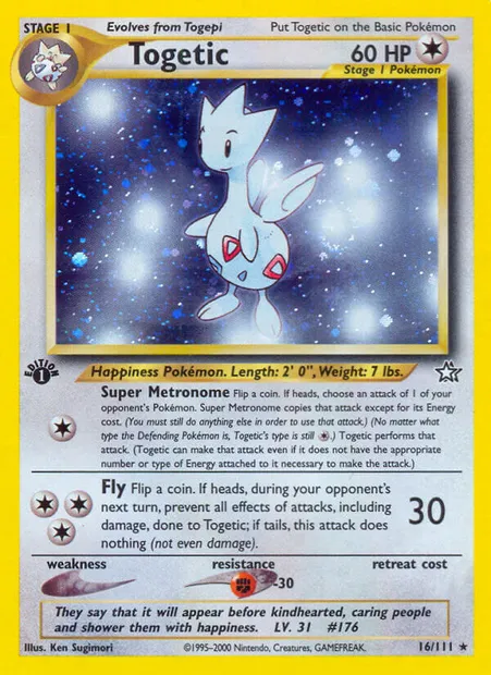 Togetic, Pokémon card NG 16 — Neo Genesis set