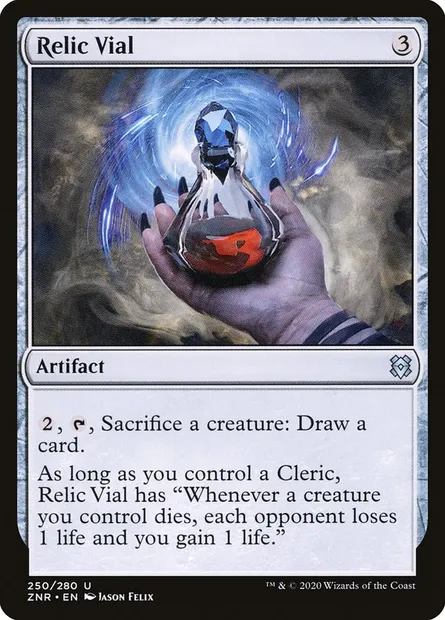 Relic Vial, Magic card ZNR 250 — Zendikar Rising set