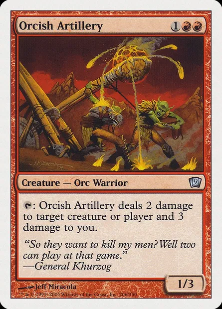 Orcish Artillery, Magic card 9ED 206 — Ninth Edition set