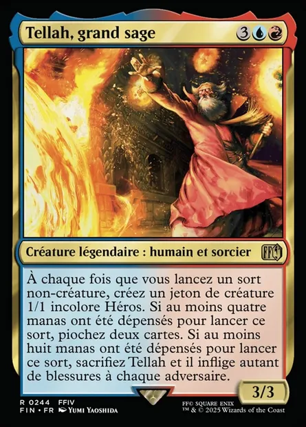 Tellah, grand sage, carte Magic FIN 244 — extension Final Fantasy