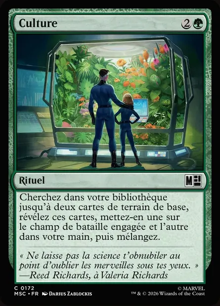 Culture, carte Magic MSC 172 — extension Marvel Super Heroes Commander
