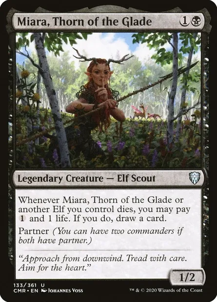 Miara, Thorn of the Glade, Magic card CMR 133 — Commander Legends set