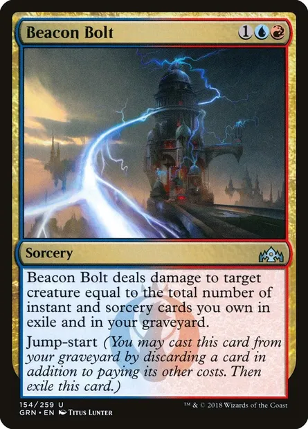Beacon Bolt, Magic card GRN 154 — Guilds of Ravnica set