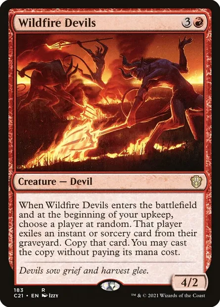 Wildfire Devils, Magic card C21 183 — Commander 2021 set