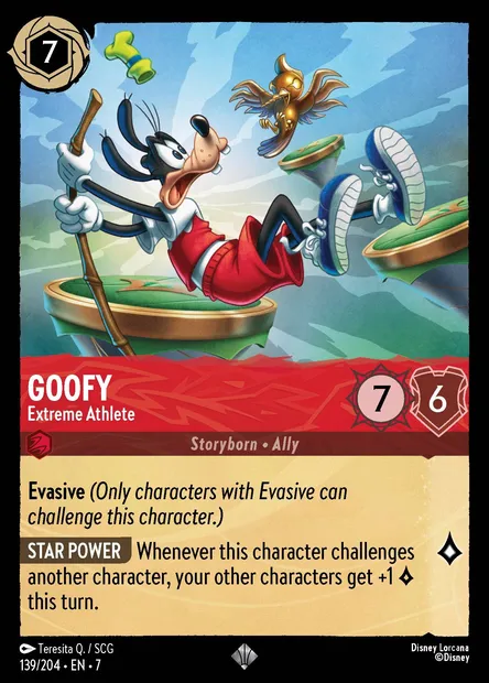 Goofy - Extreme Athlete, Disney Lorcana card CH7-139 — Archazia's Island set