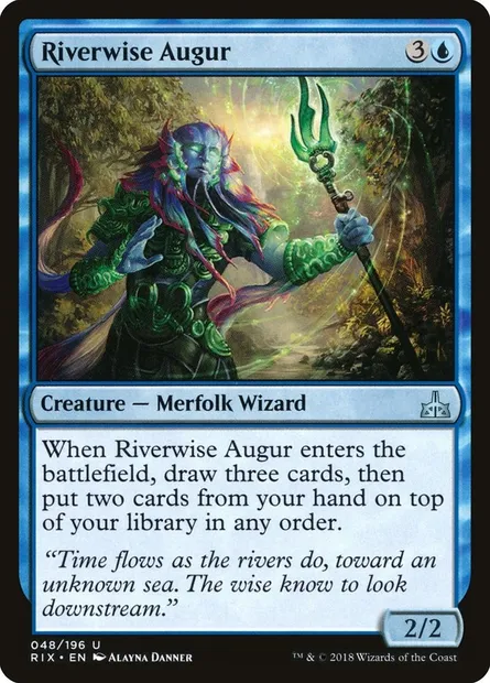 Riverwise Augur, Magic card RIX 48 — Rivals of Ixalan set
