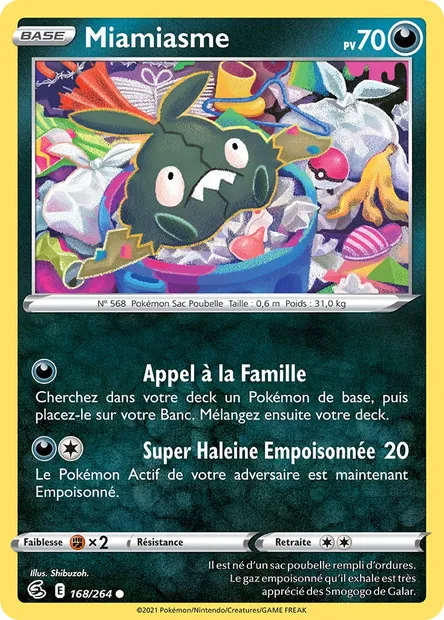 Miamiasme, carte Pokémon FST 168 — extension Poing de Fusion