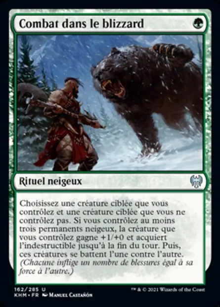 Combat dans le blizzard, carte Magic KHM 162 — extension Kaldheim