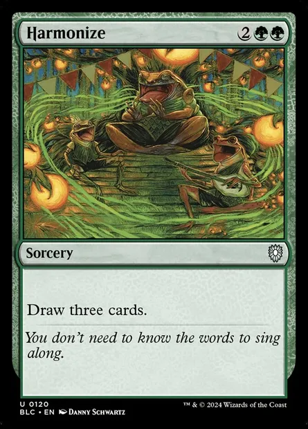 Harmonize, Magic card BLC 120 — Bloomburrow Commander set