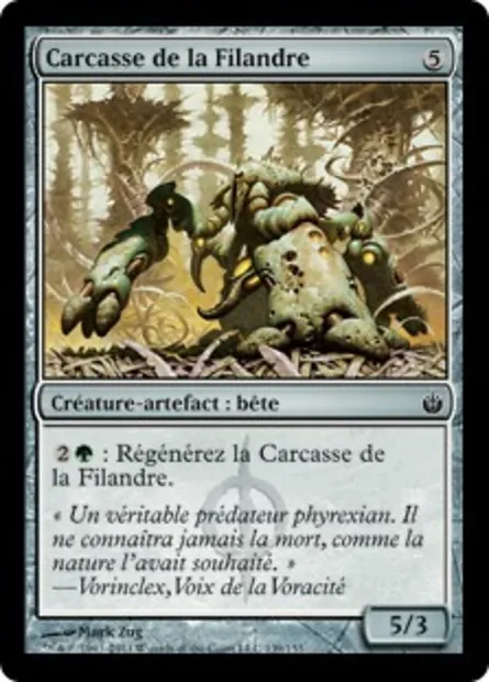 Carcasse de la Filandre, carte Magic MBS 139 — extension Mirrodin assiégé