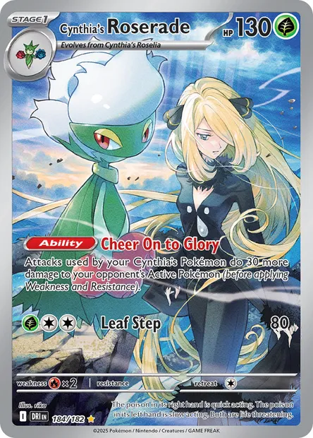 Cynthia's Roserade, Pokémon card DRI 184 — Destined Rivals set