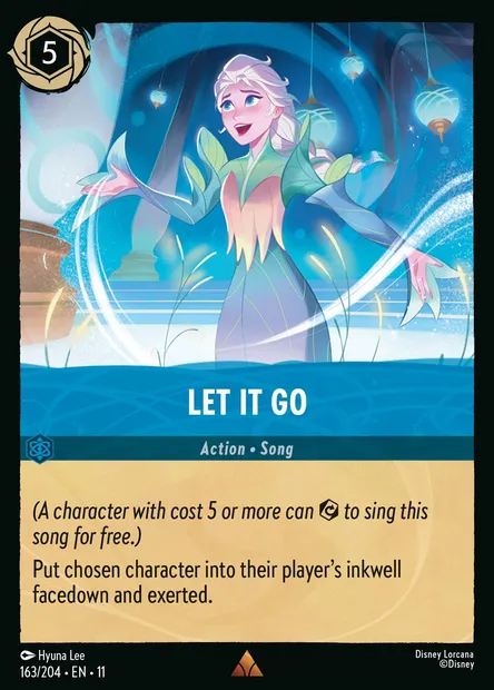 Let It Go, Disney Lorcana card CH11-163 — Winterspell set