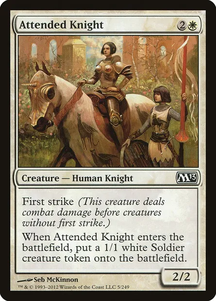 Attended Knight, Magic card M13 5 — Magic 2013 set