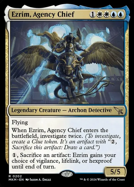 Ezrim, Agency Chief, Magic card MKM 202 — Murders at Karlov Manor set