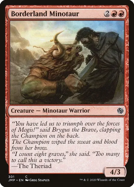 Borderland Minotaur, Magic card JMP 301 — Jumpstart set