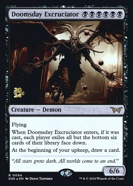 Doomsday Excruciator, Magic card PDSK 94s — Duskmourn: House of Horror Promos set