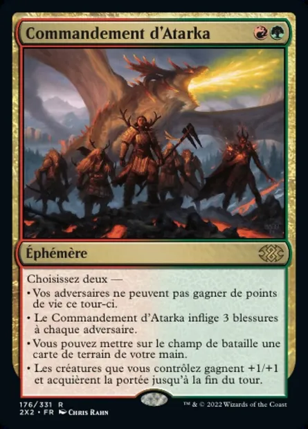 Commandement d'Atarka, carte Magic 2X2 176 — extension Double Masters 2022