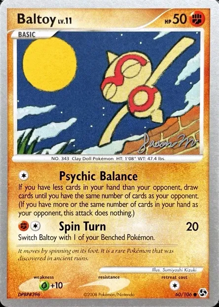 Baltoy Lv.11, Pokémon card WCD09 060-3 — World Championship Decks 2009 set