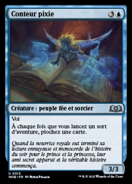 Conteur pixie, carte Magic WOE 313 — extension Wilds of Eldraine