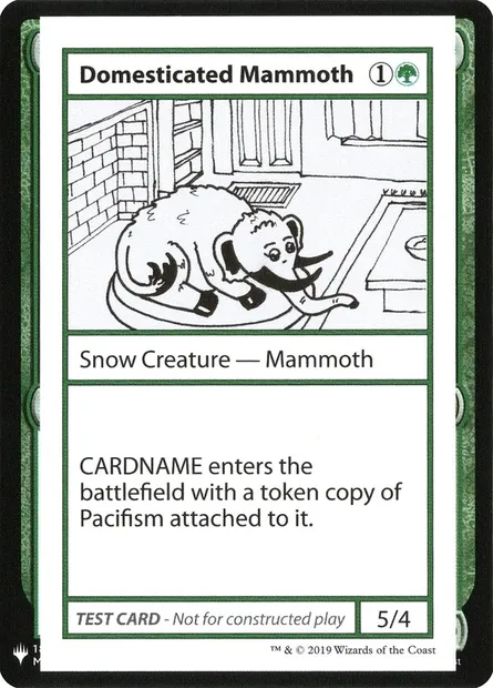 Domesticated Mammoth, Magic card CMB1 72 — Mystery Booster Playtest Cards 2019 set