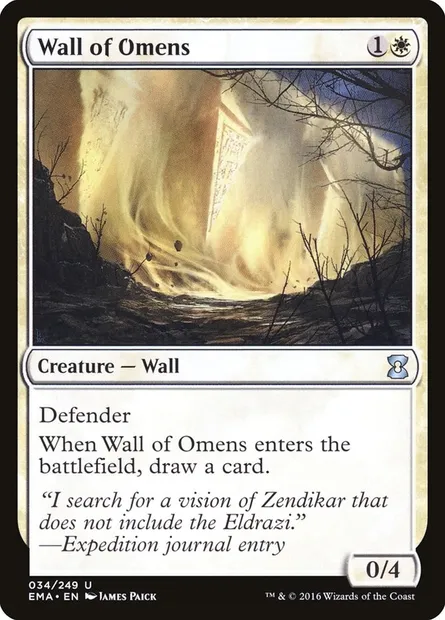 Mur d'augures, carte Magic EMA 34 — extension Eternal Masters