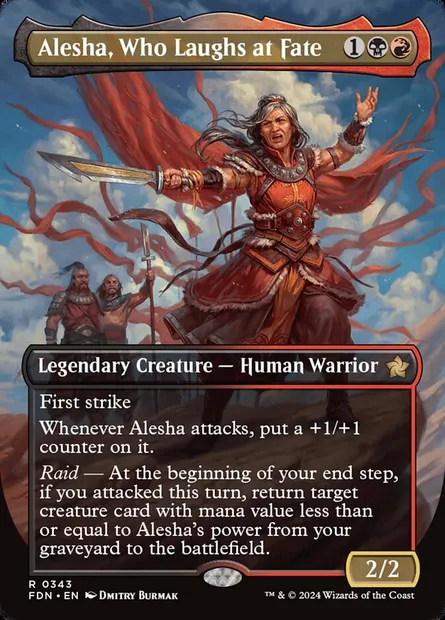 Alesha, Who Laughs at Fate, Magic card FDN 343 — Foundations set