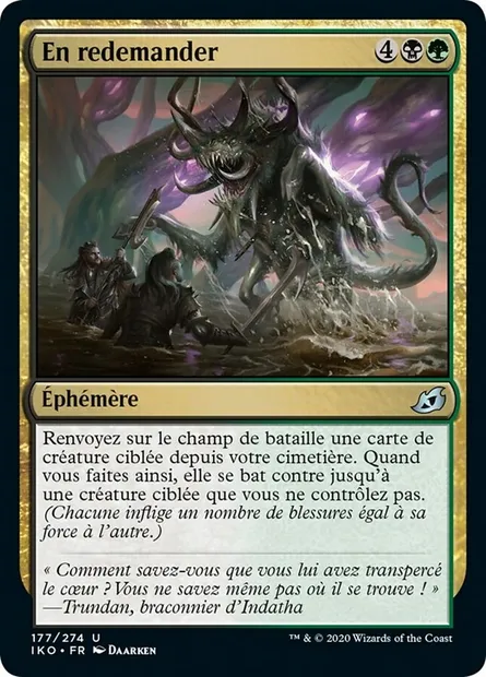 En redemander, carte Magic IKO 177 — extension Ikoria: Lair of Behemoths