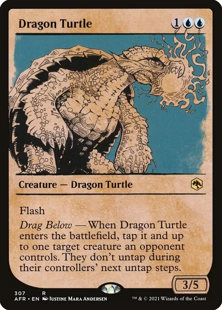 Dragon Turtle, Magic card AFR 307 — Adventures in the Forgotten Realms set