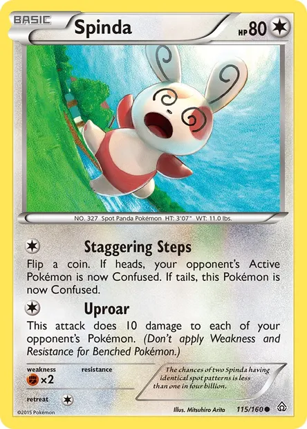 Spinda, Pokémon card PRC 115 — Primal Clash set