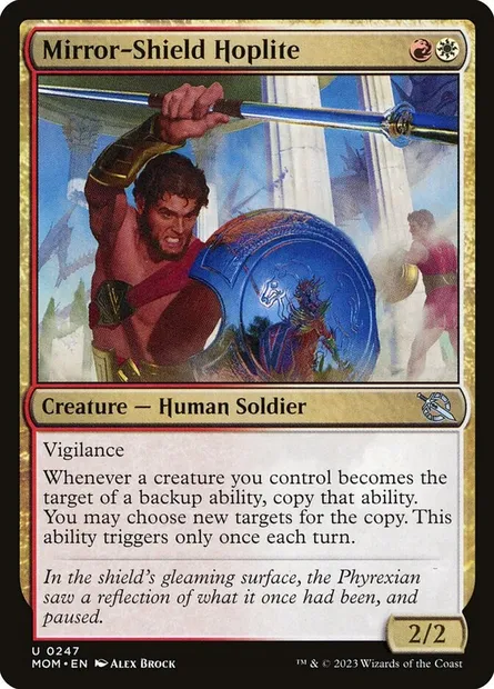 Mirror-Shield Hoplite, Magic card MOM 247 — March of the Machine set
