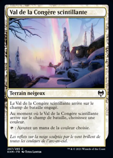 Val de la Congère scintillante, carte Magic KHM 267 — extension Kaldheim