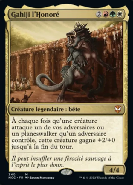 Gahiji l'Honoré, carte Magic NCC 340 — extension New Capenna Commander