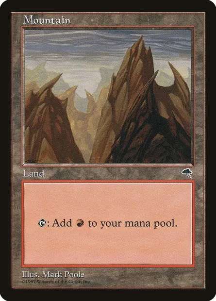 Mountain, Magic card TMP 343 — Tempest set