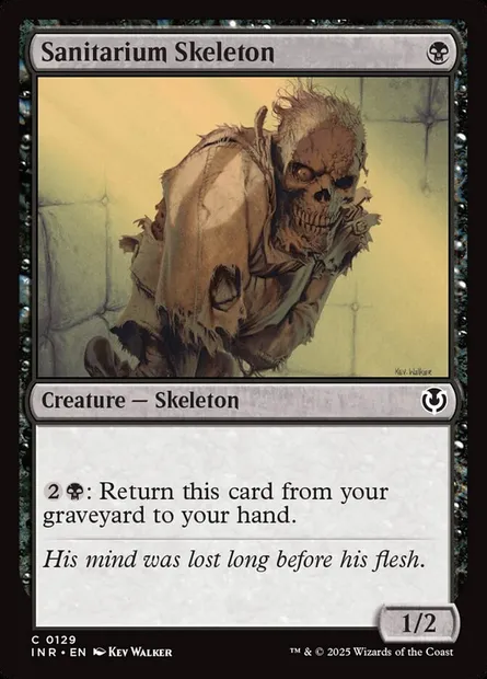 Sanitarium Skeleton, Magic card INR 129 — Innistrad Remastered set