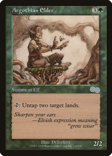 Argothian Elder, Magic card USG 233 — Urza's Saga set