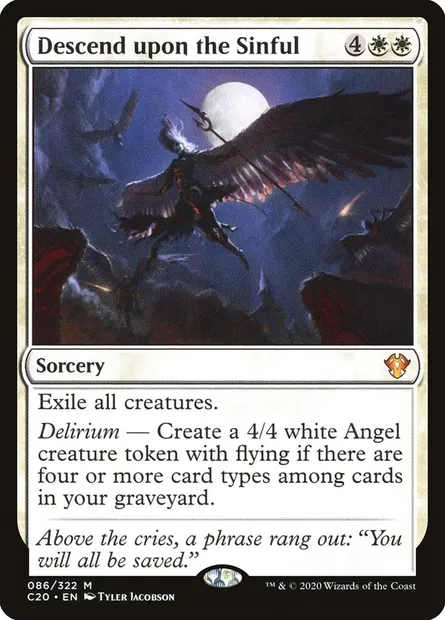 Descend upon the Sinful, Magic card C20 86 — Commander 2020 set