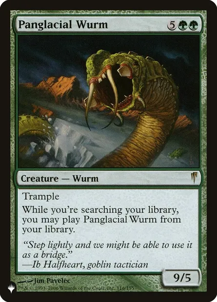 Panglacial Wurm, Magic card PLST CSP-116 — The List set