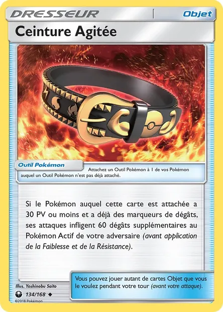 Ceinture Agitée, carte Pokémon CES 134 — extension Tempête Céleste