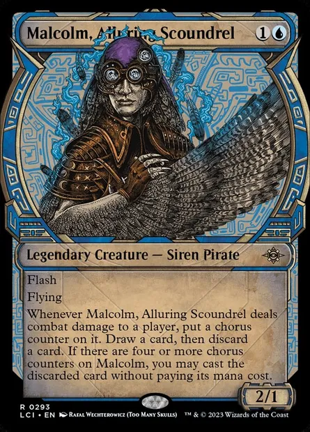 Malcolm, Alluring Scoundrel, Magic card LCI 293 — The Lost Caverns of Ixalan set