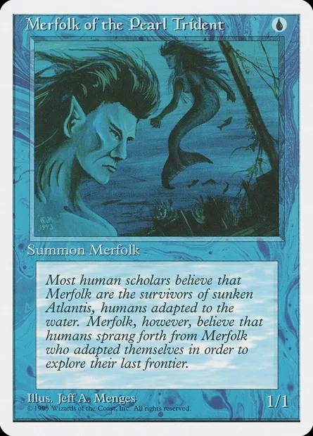 Merfolk of the Pearl Trident, Magic card 4ED 86 — Fourth Edition set