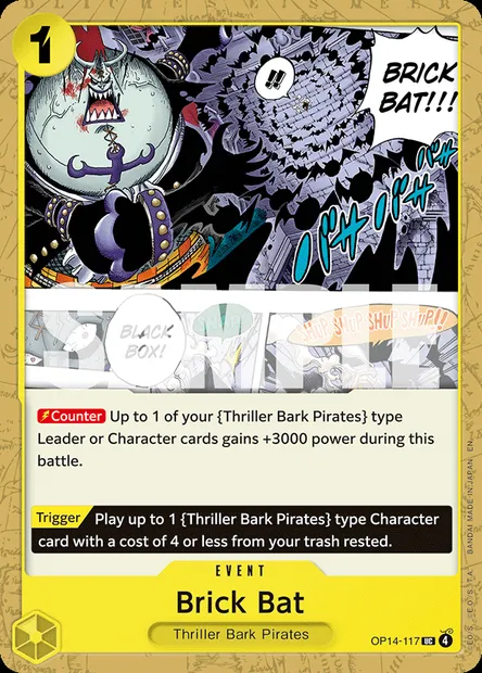 Brick Bat, One Piece card OP14-117 — THE AZURE SEA’S SEVEN set