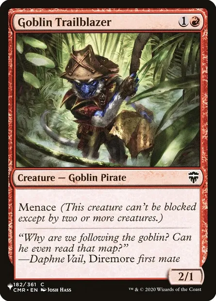 Goblin Trailblazer, Magic card PLST CMR-182 — The List set
